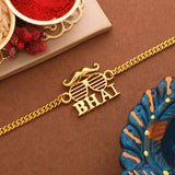 Bhai Gold Tone Bracelet Style Rakhi