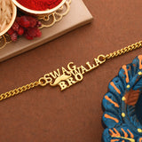 Swag Wala Bro Gold Tone Bracelet Style Rakhi