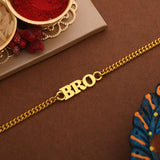 Gold Tone Fashionable BRO Rakhi