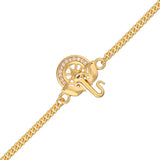 Gold Tone Ganesha Bracelet Style Rakhi