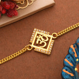 Gold Tone Auspicious OM Bracelet Rakhi
