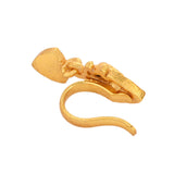 Shwet Kamal Enamelled Floral Gold Plated No Piercing Nose Pin