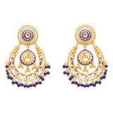 Festive Hues Purple Enamel and Stones Gold Plated Brass Jewellery Set