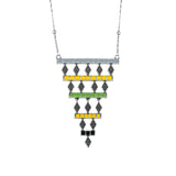 Folklore Layered Enamelled Drop Necklace