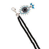 Evil Eye Double Layer Black Beads Chain Bracelet