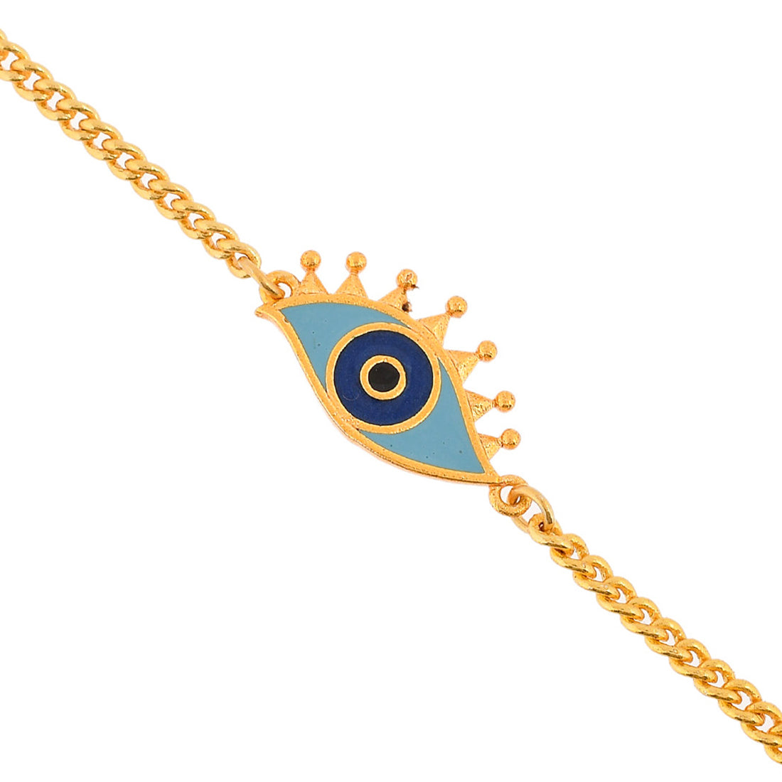 Evil Eye Motif Gold Plated Bracelet