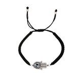 Evil Eye Black Hamsa Design Bracelet