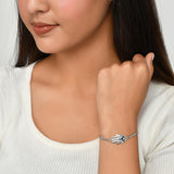 Evil Eye Hamsa Bracelet With Silver Chain