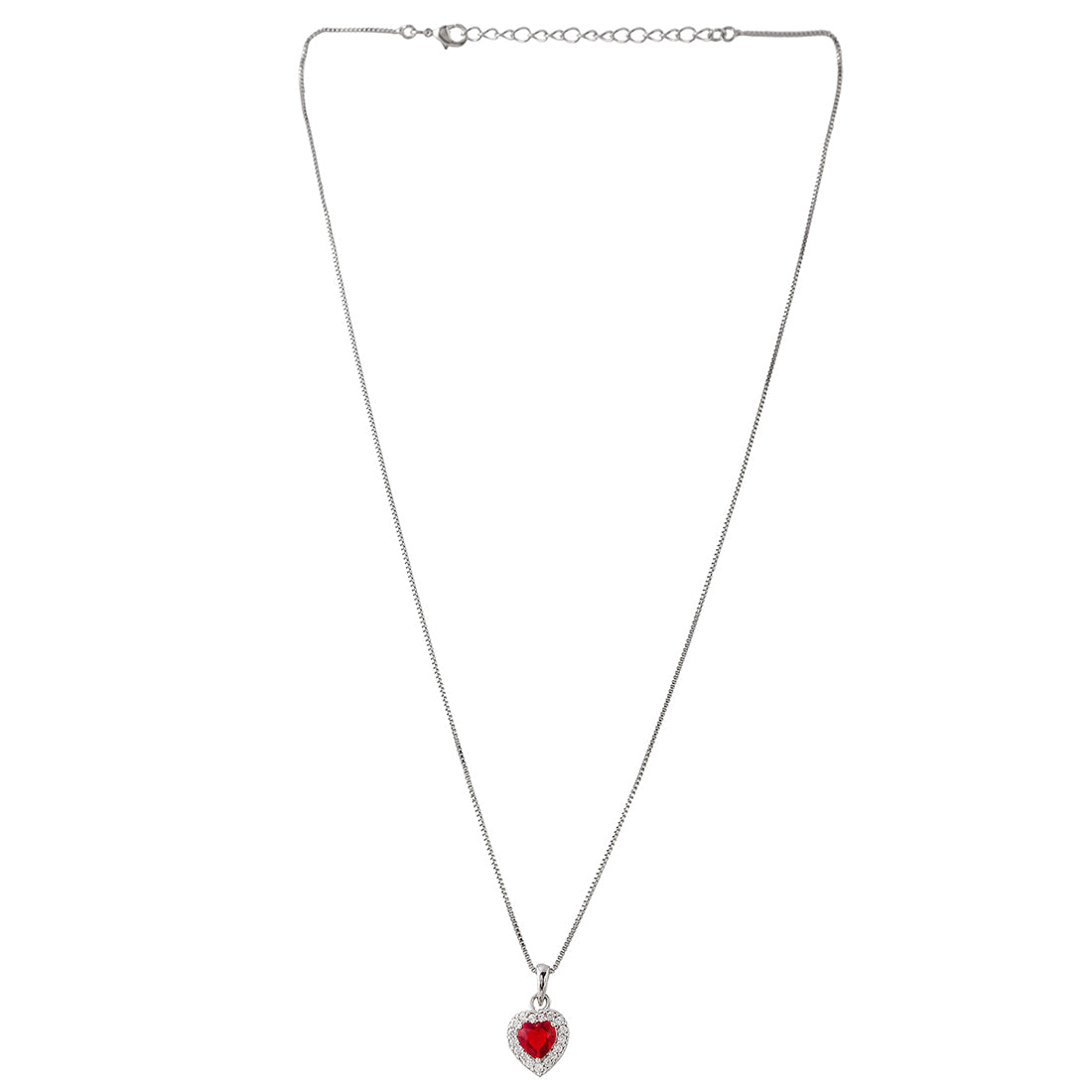 Sparkling Essentials Red Heart Shaped Cluster Setting CZ Box Set – VOYLLA