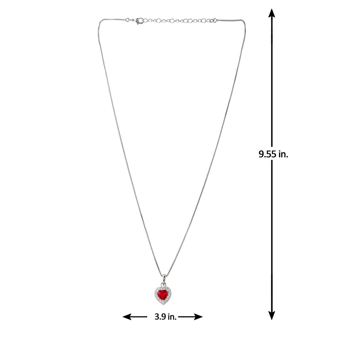Sparkling Essentials Red Heart Shaped Cluster Setting CZ Box Set – VOYLLA