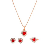 Sparkling Essentials Red Heart Shaped Zircon Box Set