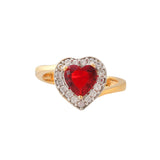 Sparkling Essentials Red Heart Shaped Cluster Setting CZ Box Set