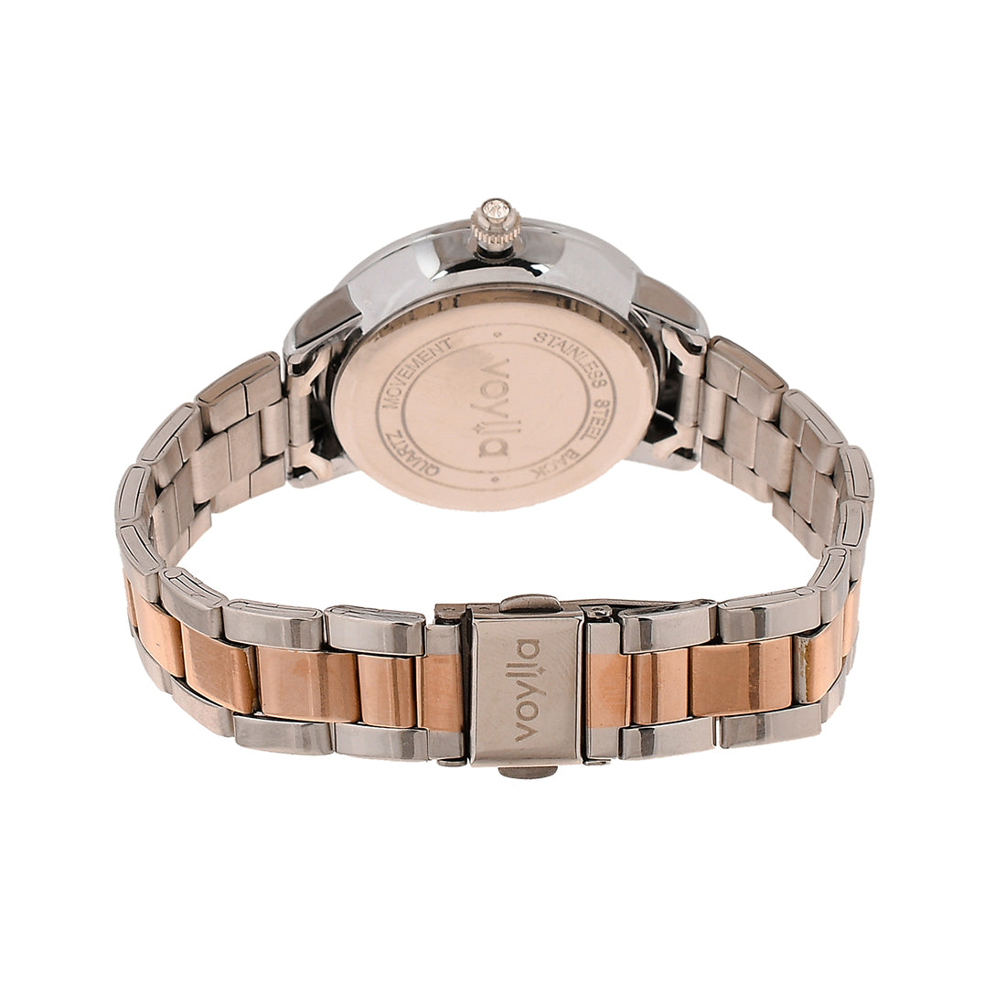 Voylla Studded Two Tone Plated Watch