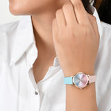Voylla Blue and Pink Dial Watch