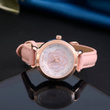 Voylla Rose Gold Plated Floral Dial Watch