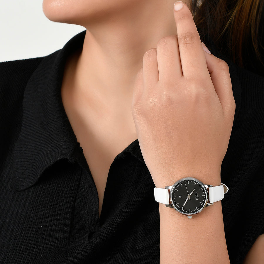 Voylla Rose Gold Plated Black Dial Watch – VOYLLA