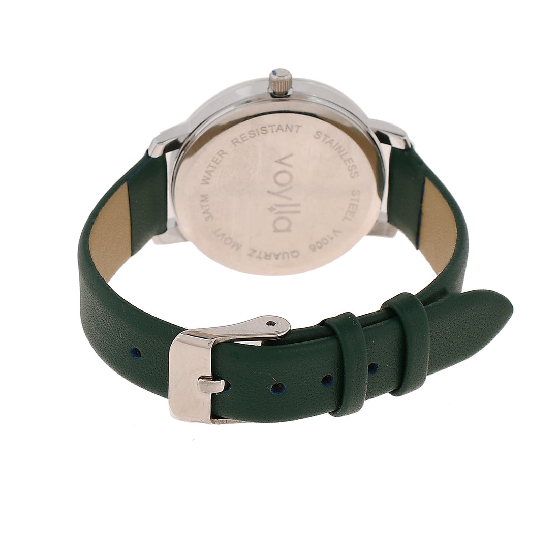Voylla Studded Green Dial Watch