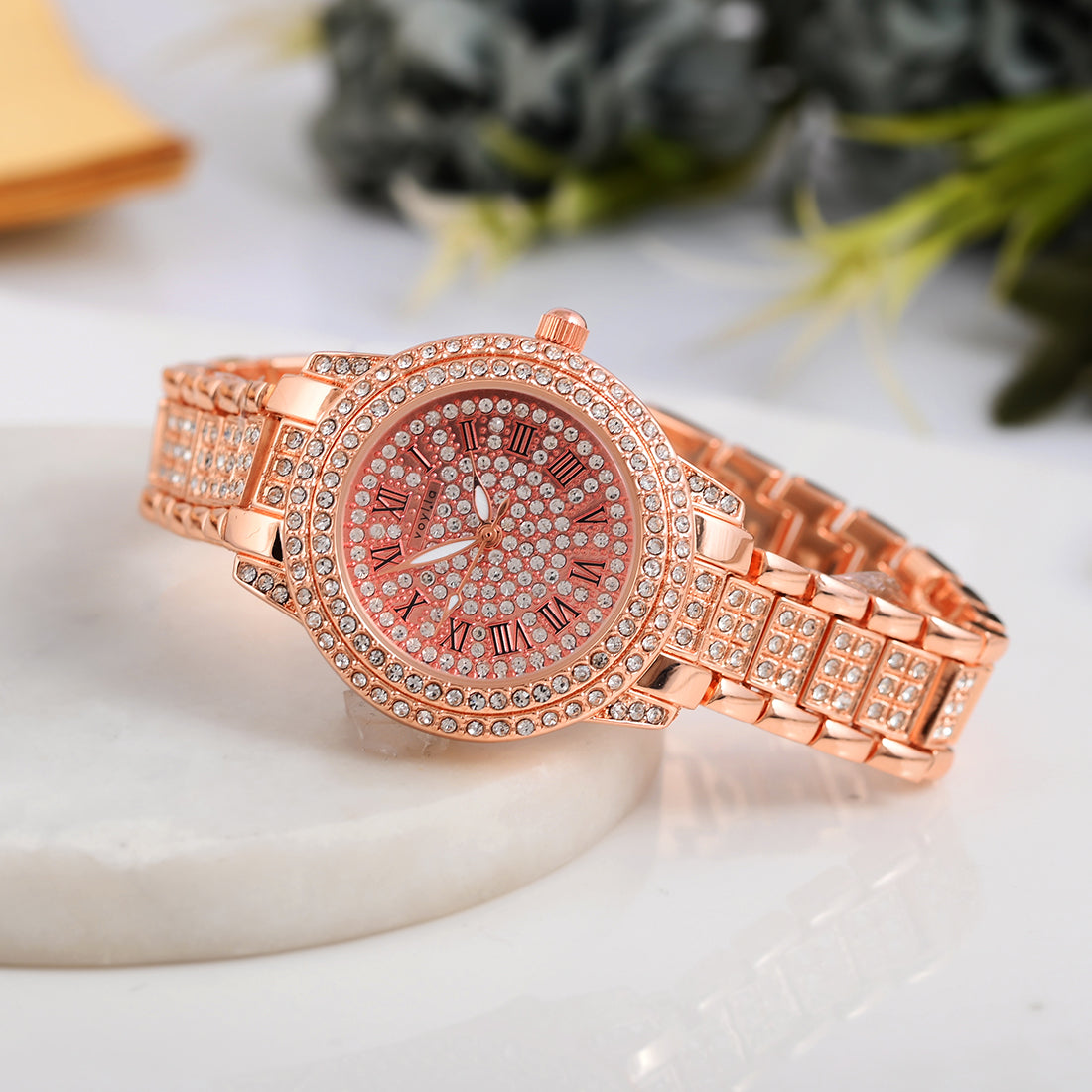 Voylla Gems Studded Analog Watch