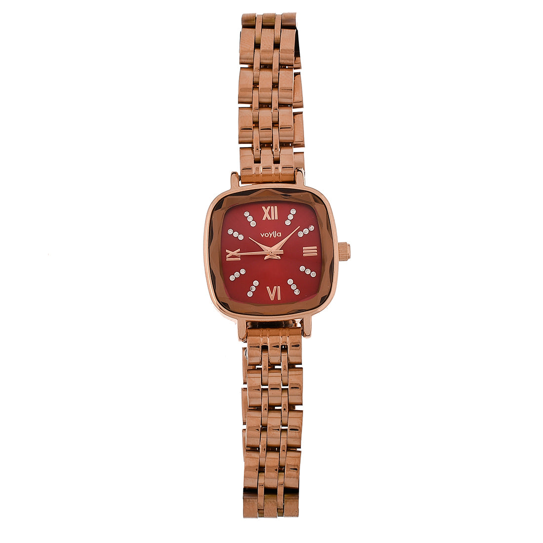 Voylla Red Square Dial Watch