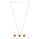 Red Hearts Pendant Set
