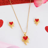 Red Hearts Pendant Set