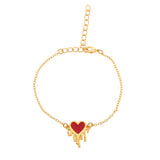 Red Heart Chain Bracelet