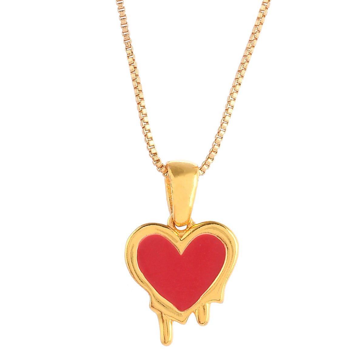 Gold Plated Hearts Pendant Set