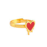 Red Heart Adjustable Ring
