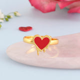 Red Heart Adjustable Ring