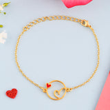 Heart and Circle Bracelet