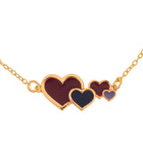 Enamelled Hearts Bracelet