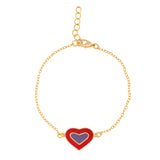 Playful Layered Hearts Bracelet