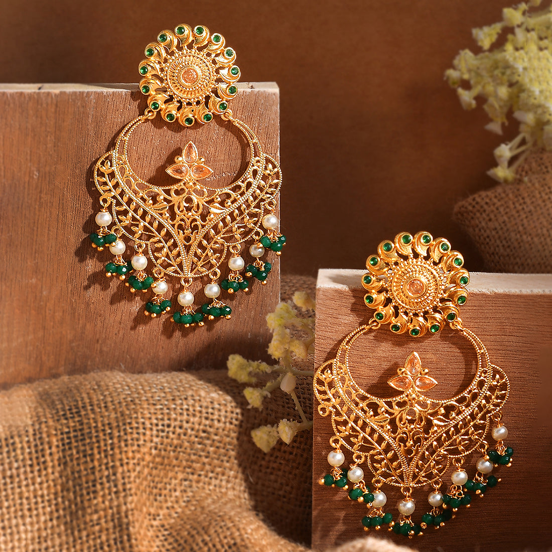 Round Shape Gold Earrings Designs For Old Age Daily Wear Small