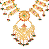 Abharan Heavily Embellished Gold Plated Opulent Jewellery Set