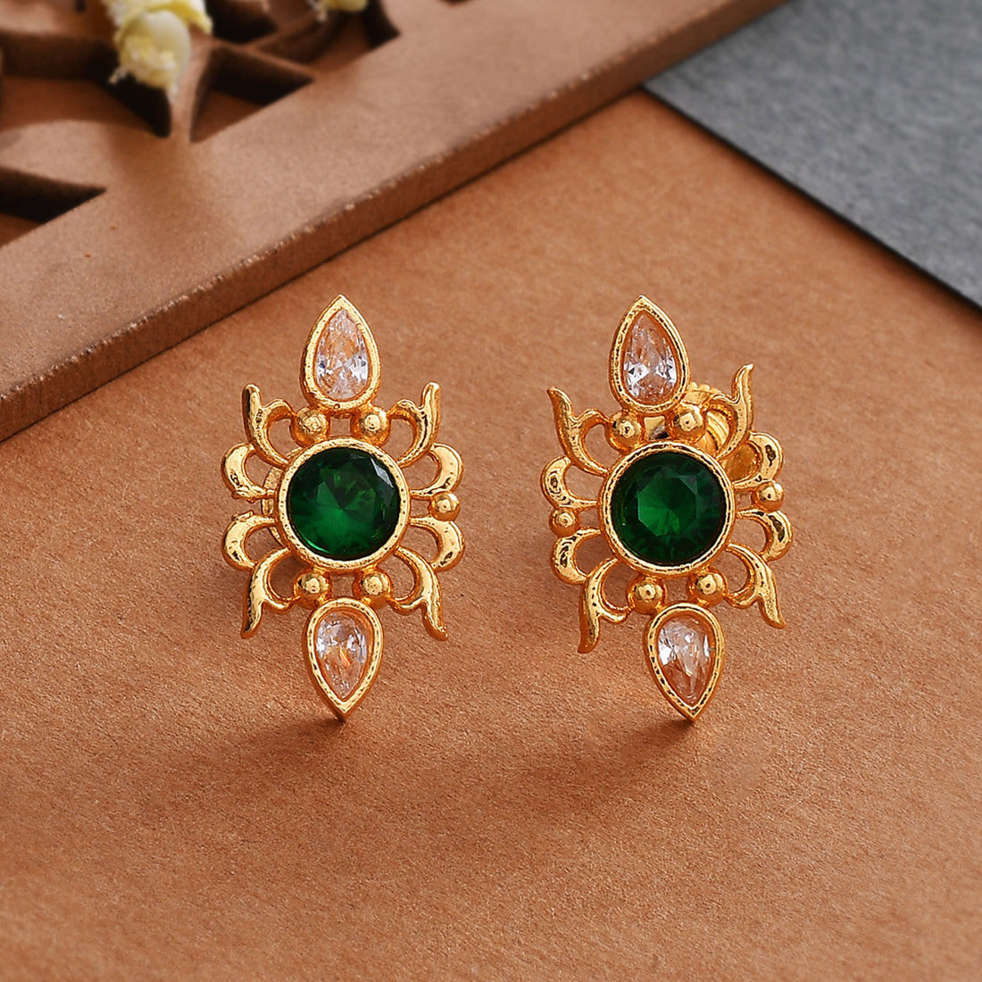 Incredible Chinese Silver Enamel Green Stone Dangle Earrings WOW - Ruby Lane