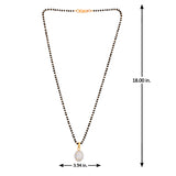 Sparkling Essentials White Oval Cz Studded Gold Plated Mangalsutra Set