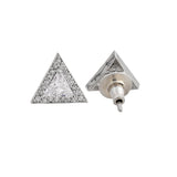Sparkling Essential White Cz Studded Triangular Silver Mangalsutra Set