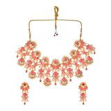 Forever More Pink Bridal Lotus Necklace Set