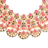 Forever More Pink Stones and Pearls Enamelled Opulent Jewellery Set