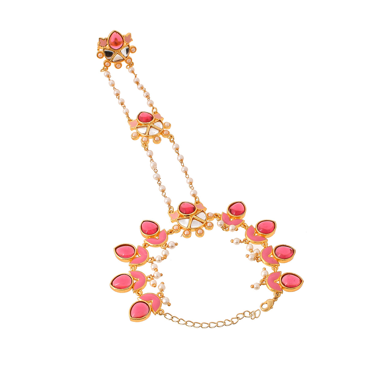Forever More Pink Beaded Lotus Hath Phool
