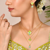 Forever More Green Layered Necklace Set