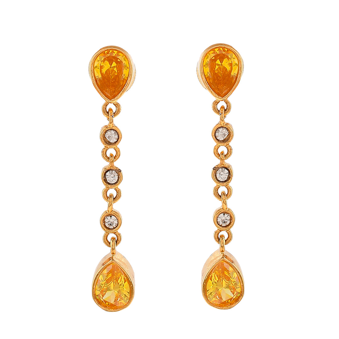 Amber Pear Drop Earrings