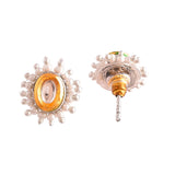 Veerangana Pearls and Oval Cut Kundan Maang Tika Set