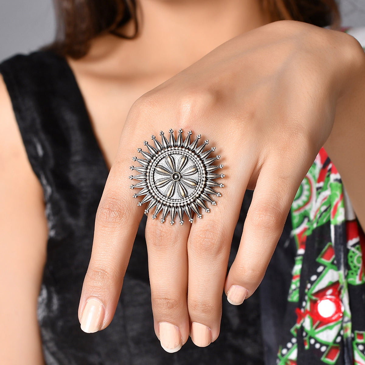 Nrityotsava Ishana Statement Ring – VOYLLA - Main Image