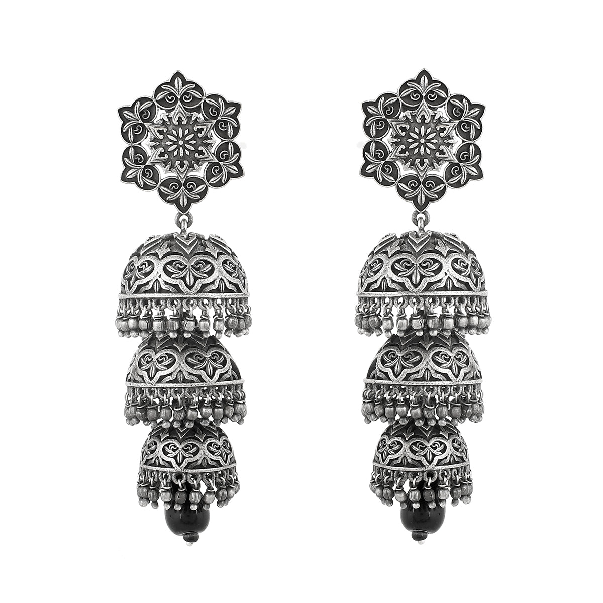 Nrityotsava Falguni Layers Jhumka Earrings – VOYLLA