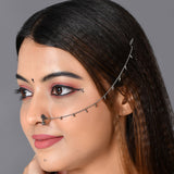 Nrityotsava Naira Nose Pin With Chain