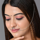 Nrityotsava Sana Nose Ring With Chain