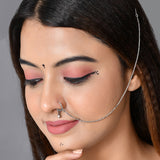 Nrityotsava Sana Nose Ring With Chain