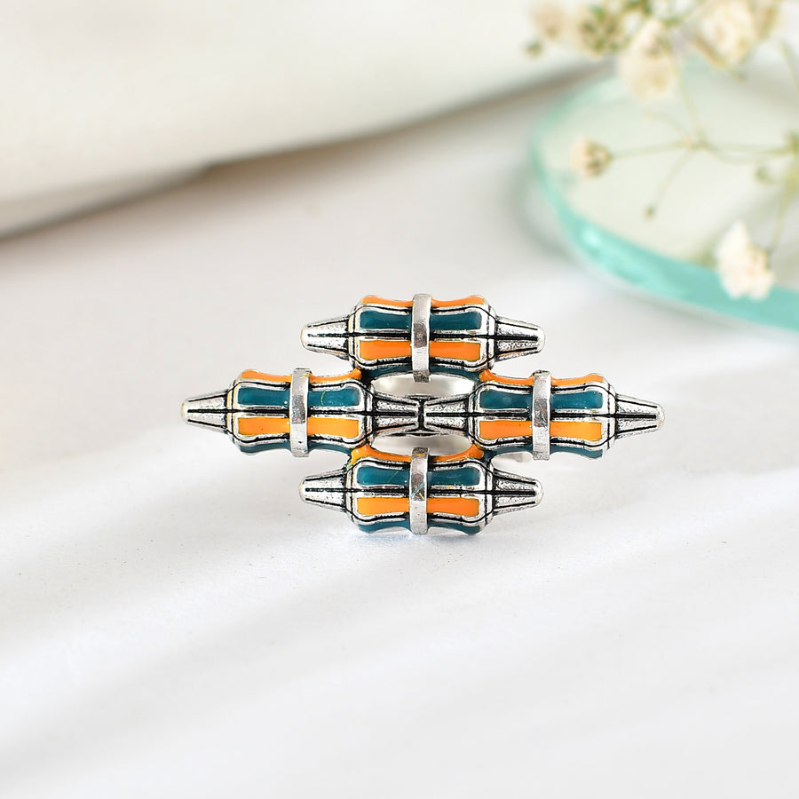 Zulu Amahle Oversized Enameled Ring