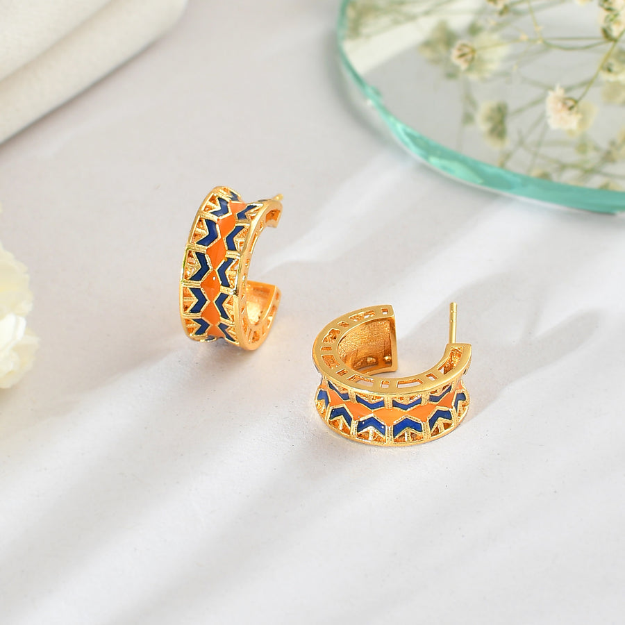 Zulu Ankara Enameled Hoops